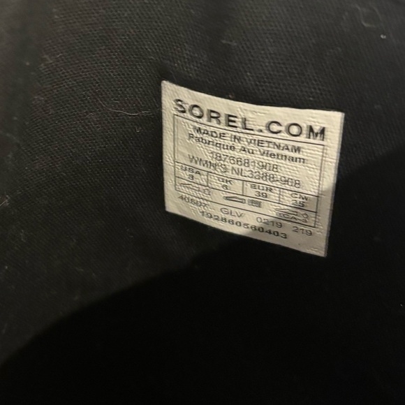 Sorel Cate leather knee-high boot. Block heel, brown, size 8 - Picture 9 of 13